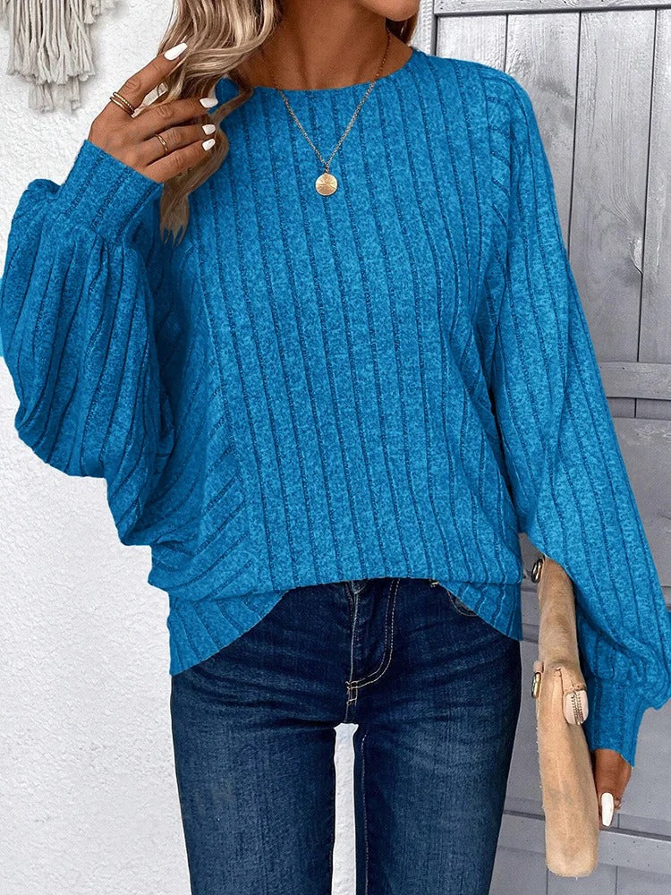 Alessa - Cozy knit balloon sleeves sweater