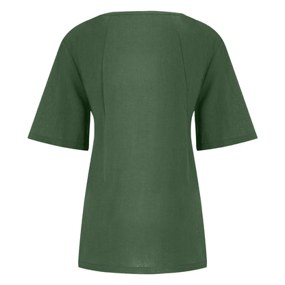 Women’s Casual Summer Shirt | Short Sleeve, Asymmetrical