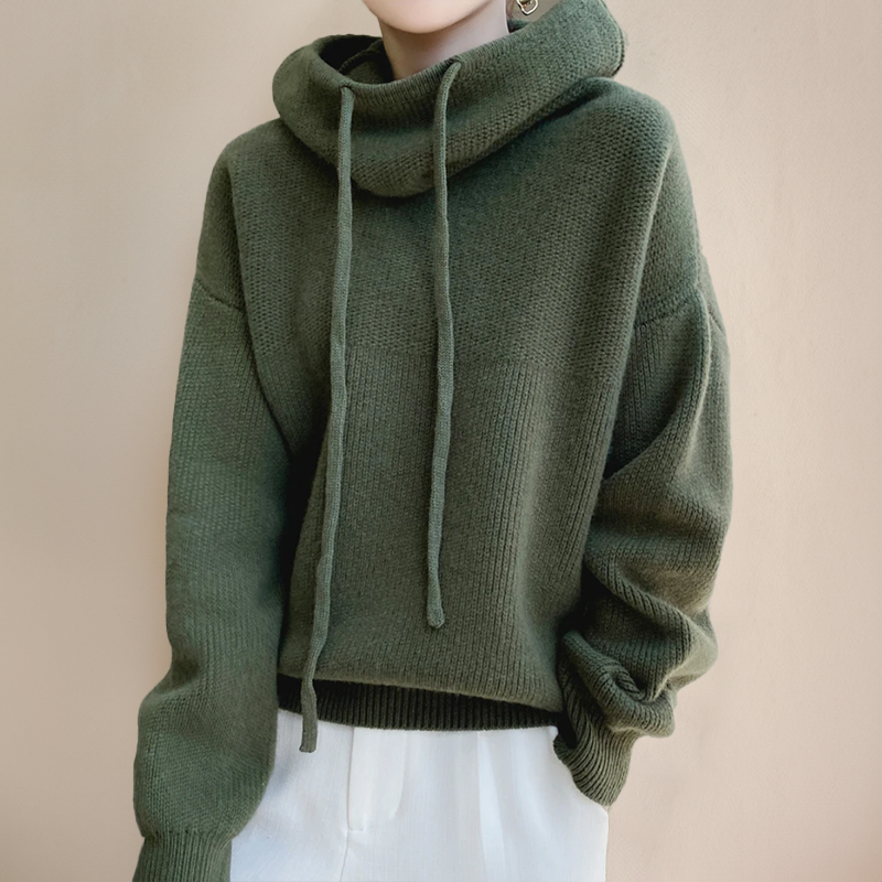 Jacqui - Oversized Knitted Hooded Jacket