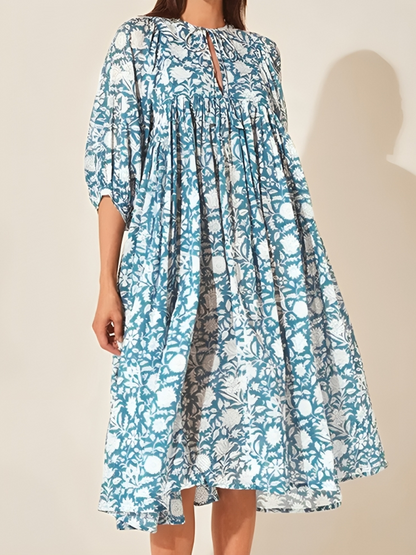 Mercy - Casual loose stylish floral flared-sleeve dress