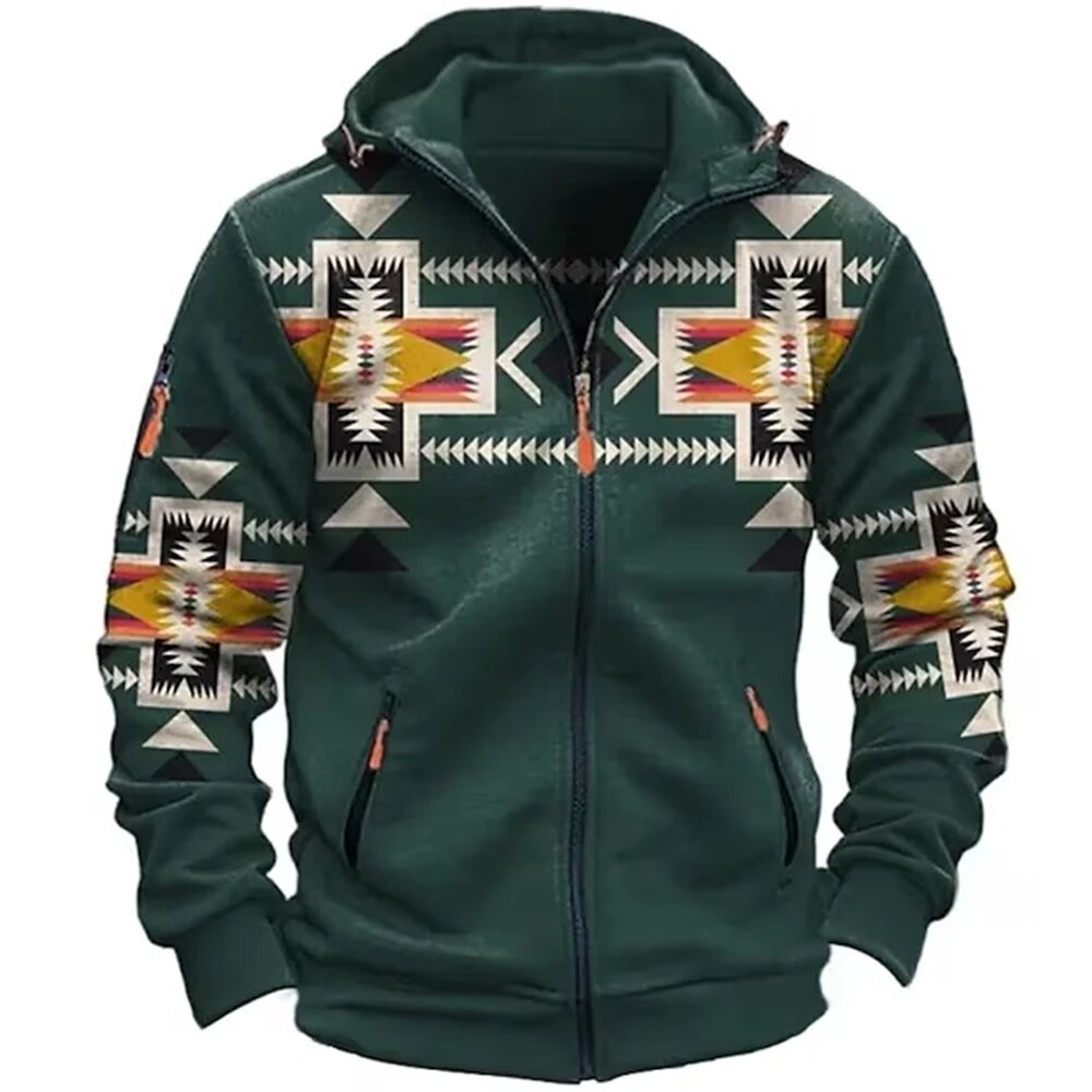 Emerald Isle | Men's Cosy Zip-Up Hoodie | Trendy, Warm, Winter Must-Have