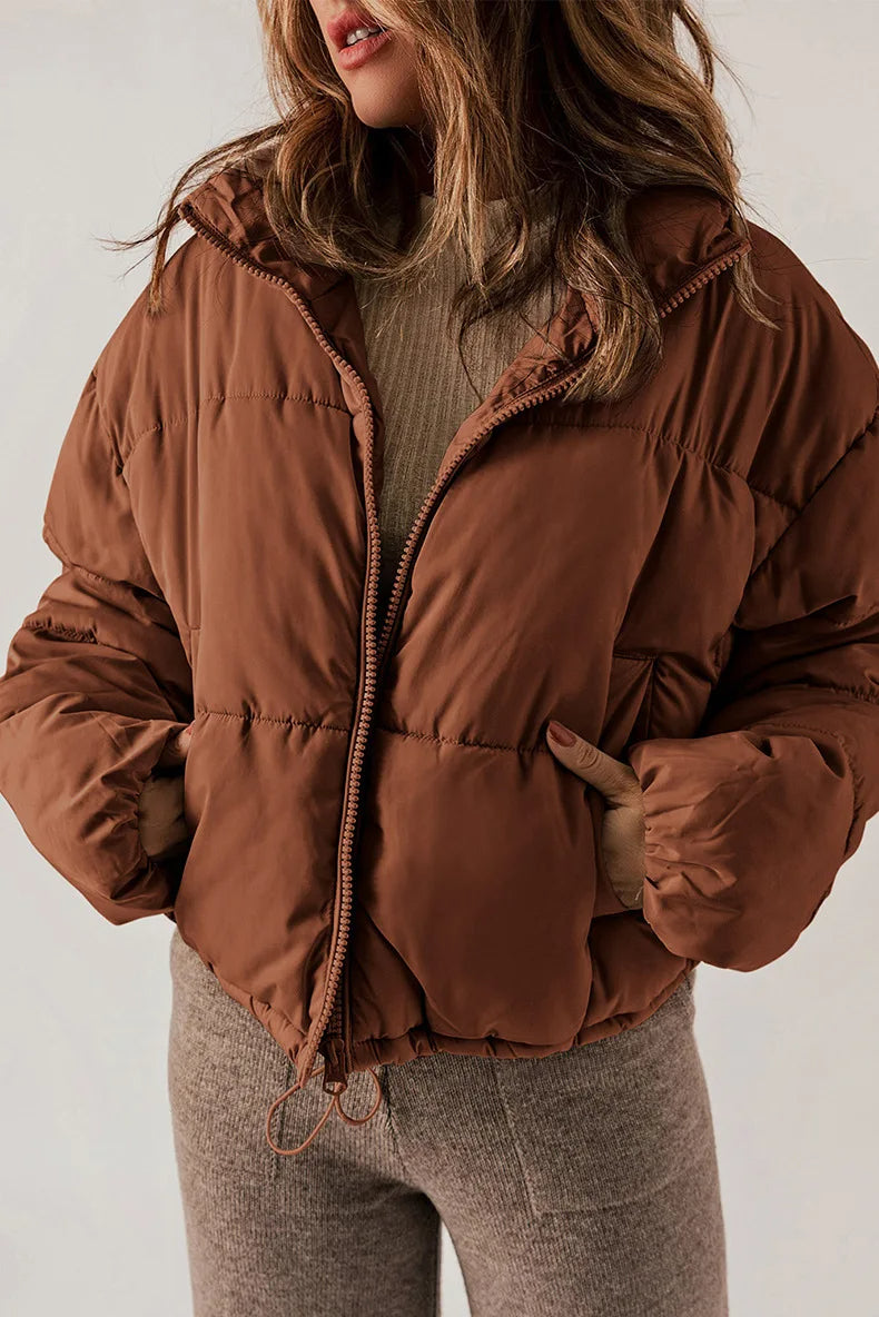 Zaneta - Thick padded warm zipper jacket