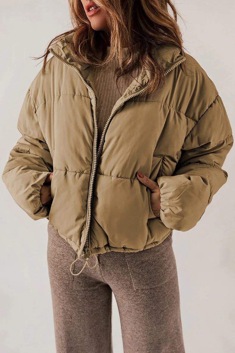 Zaneta - Thick padded warm zipper jacket