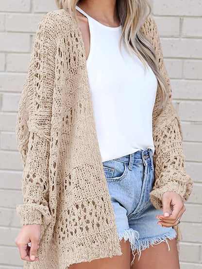 Lyra -  Stylish loose knitted open front cardigan