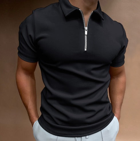 Ronan | Sleek Zip Polo Shirt for Men | Stylish, Comfortable, Versatile Fit