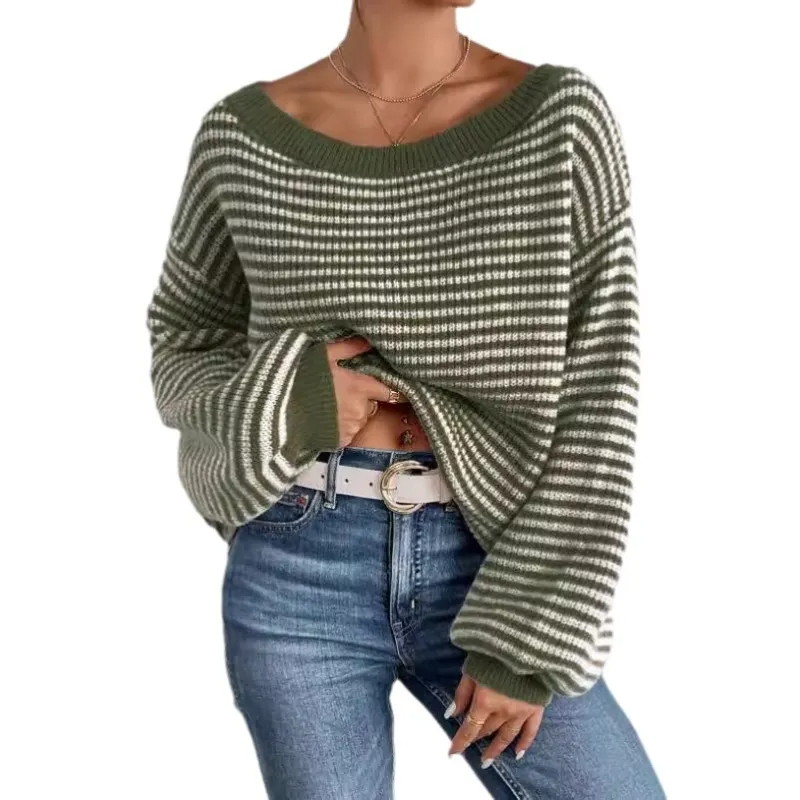 Rhonda - Elegant Warm Striped Sweater