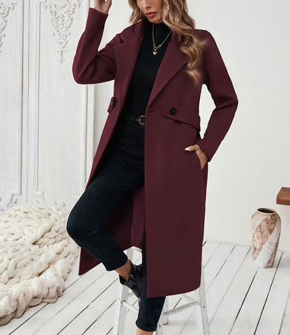 Kimber - Elegant long warm trenchcoat