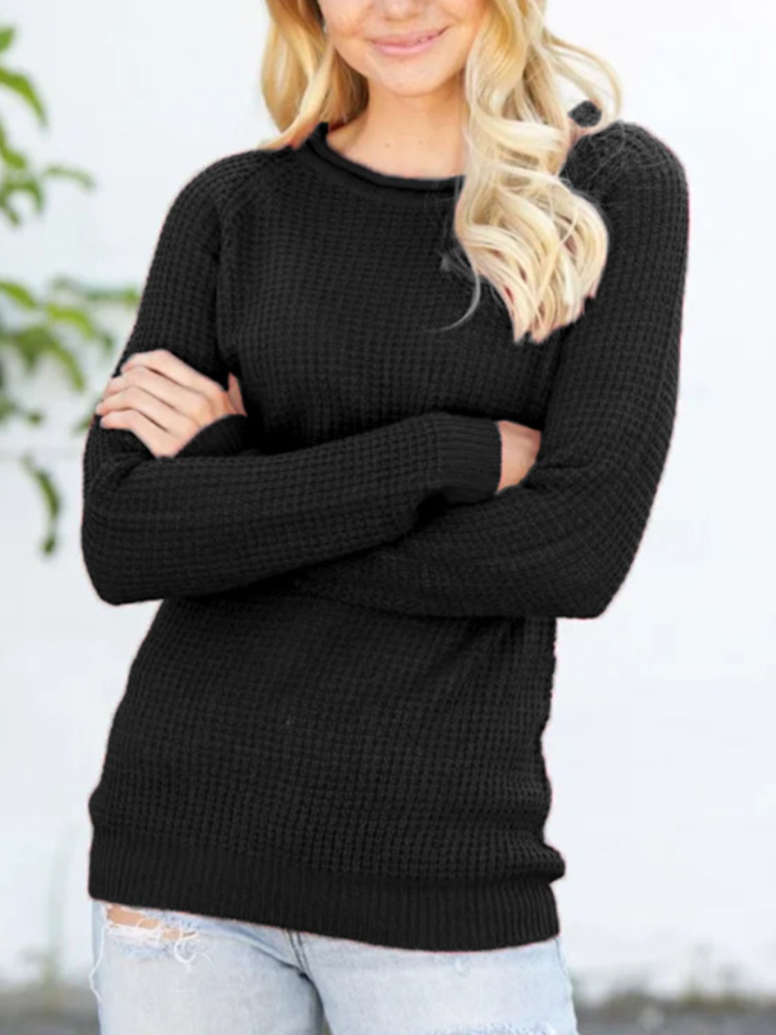 Feliza - Casual warm waffle knit jumper