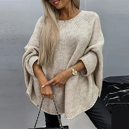 Quirina - Elegant relaxed fit crew neck jumper