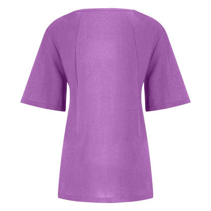 Women’s Casual Summer Shirt | Short Sleeve, Asymmetrical