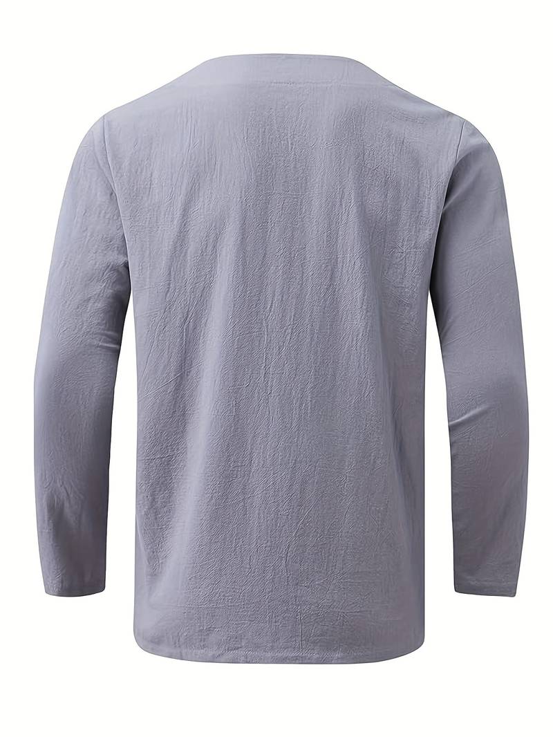 Owen | Casual Drawstring Long Sleeve Shirt for Men | Chic, Relaxed, Effortless Style