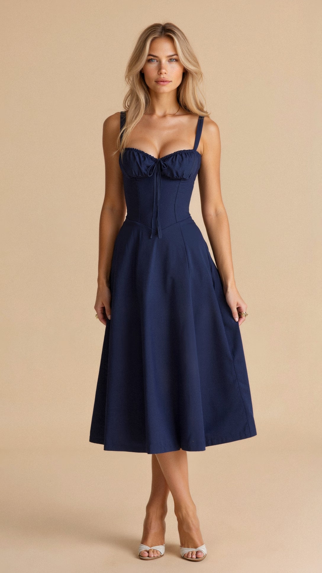 corset summer midi dress Women's Summer Corset Dress