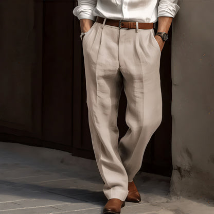 Men's Summer Chino Pants | Relaxed Fit, Pleated Front