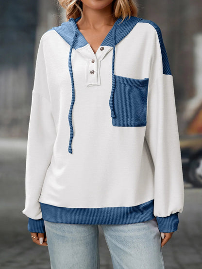 Seraphine - Elegant casual hoodie jacket with drawstring