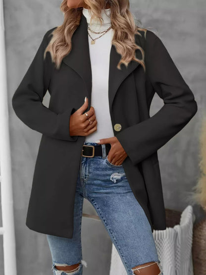 Hollie - Elegant versatile lapel collar blazer coat