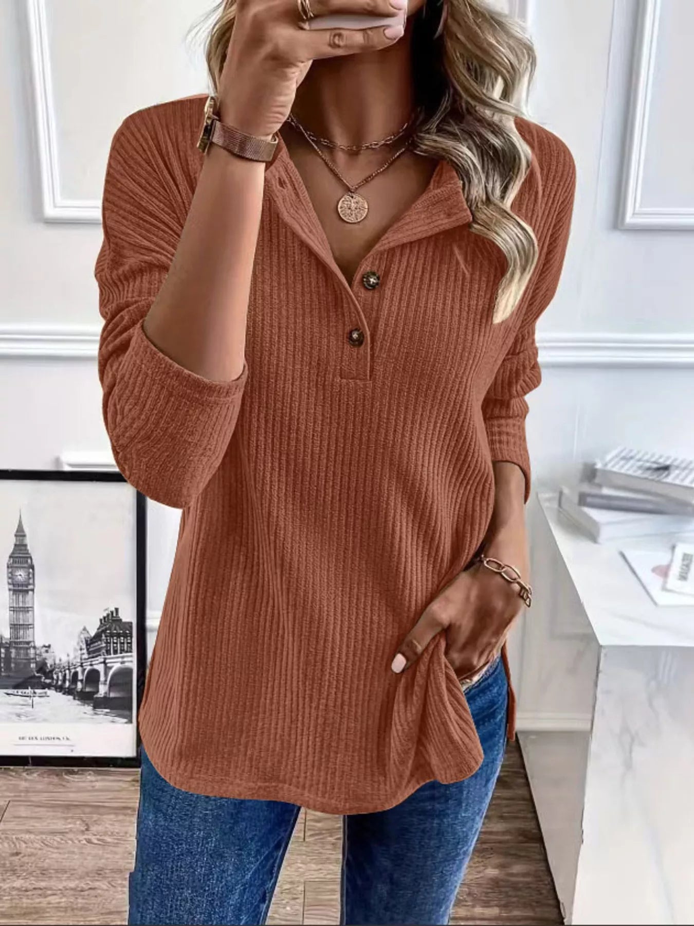 Yona - Casual dropped shoulder sweatshirt