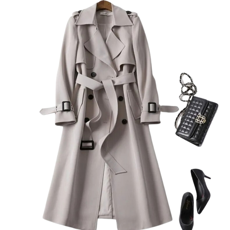 Aisling | Women's Elegant Long Trench Coat | Warm, Stylish, Versatile Design