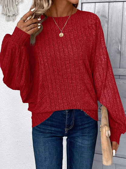 Alessa - Cozy knit balloon sleeves sweater