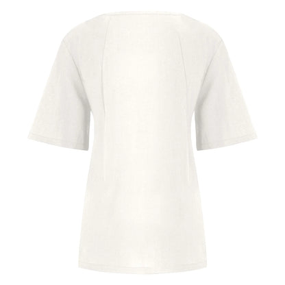 Women’s Casual Summer Shirt | Short Sleeve, Asymmetrical