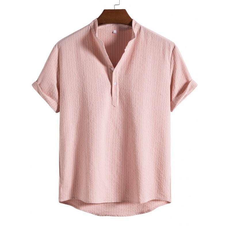 Finnian | Contemporary Short-Sleeve Shirt with Chic Button Detail | Breathable, Versatile, Effortless