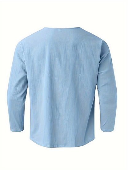 Owen | Casual Drawstring Long Sleeve Shirt for Men | Chic, Relaxed, Effortless Style