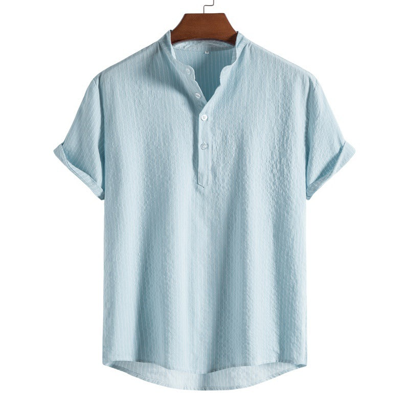 Finnian | Contemporary Short-Sleeve Shirt with Chic Button Detail | Breathable, Versatile, Effortless