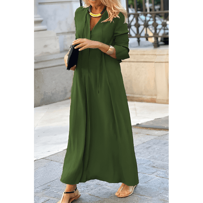 Vasilina - Elegant comfortable long sleeve maxi dress