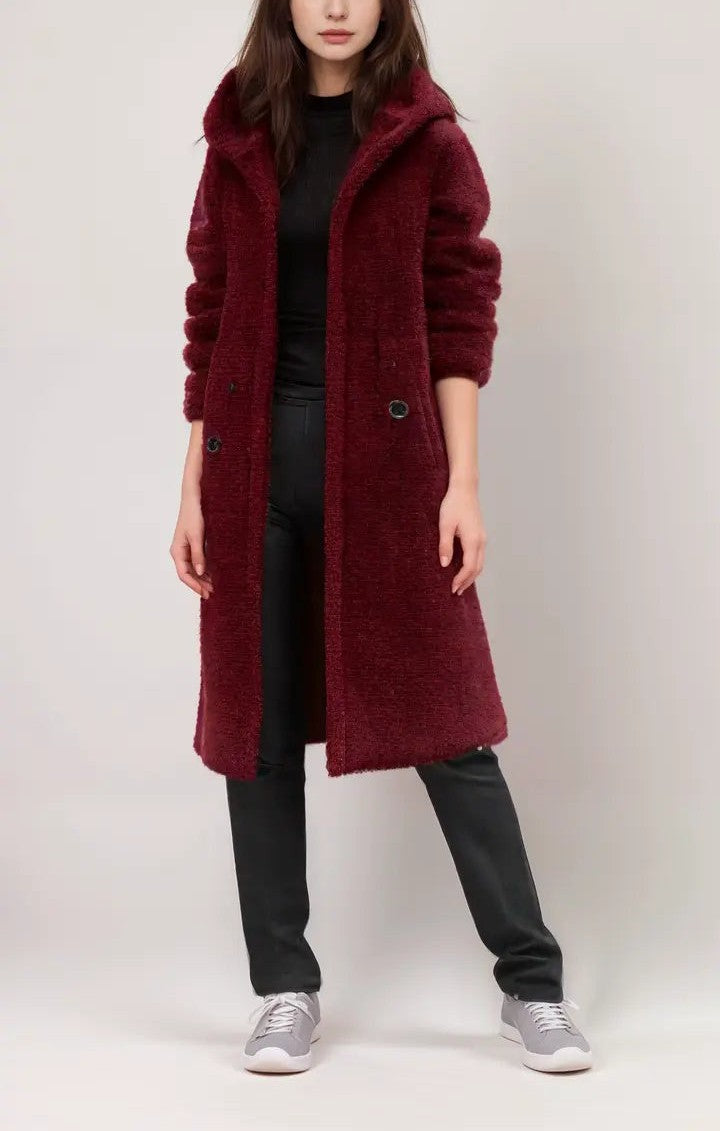 Suzy - Cozy warm long hoodie jacket coat
