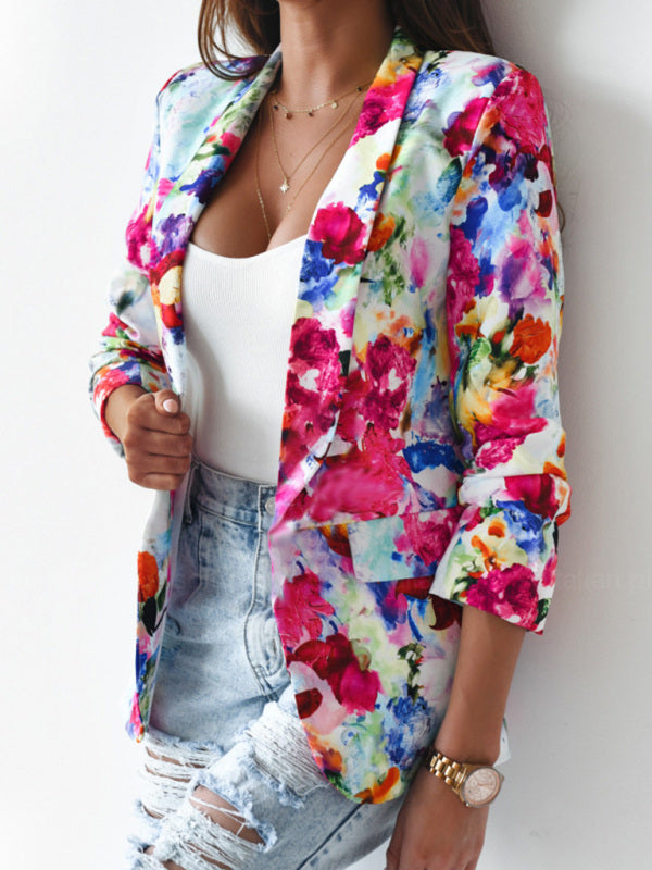 Nerissa - Stylish colorful floral blazer