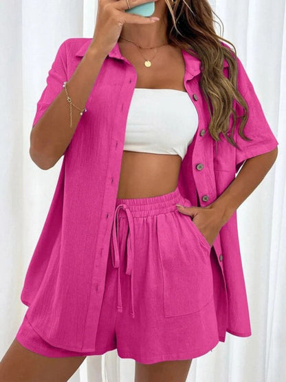 Zaynah - Casual polo top and shorts set