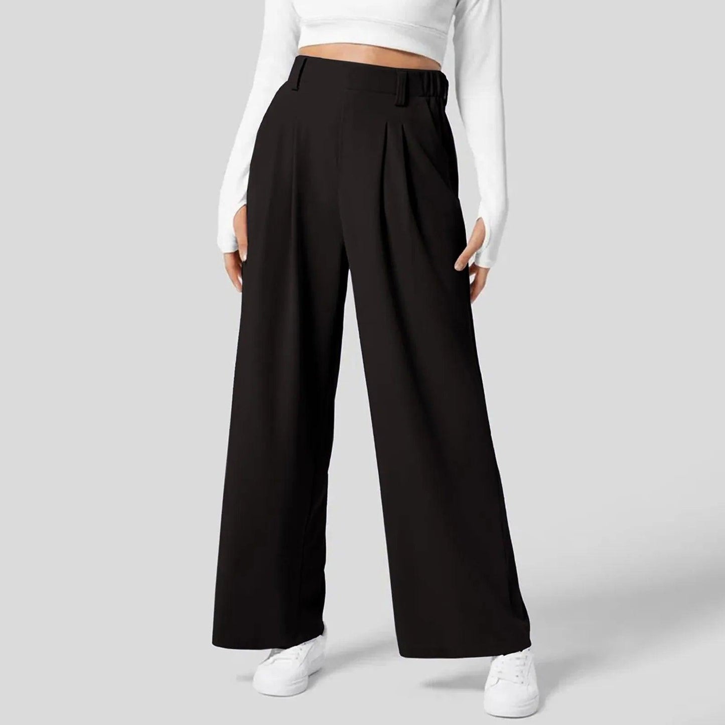 Zilena - Comfortable stretch wide-leg trousers