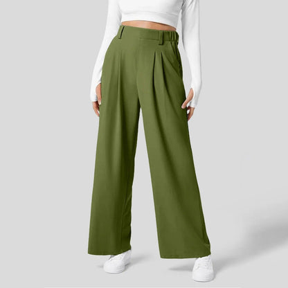 Zilena - Comfortable stretch wide-leg trousers
