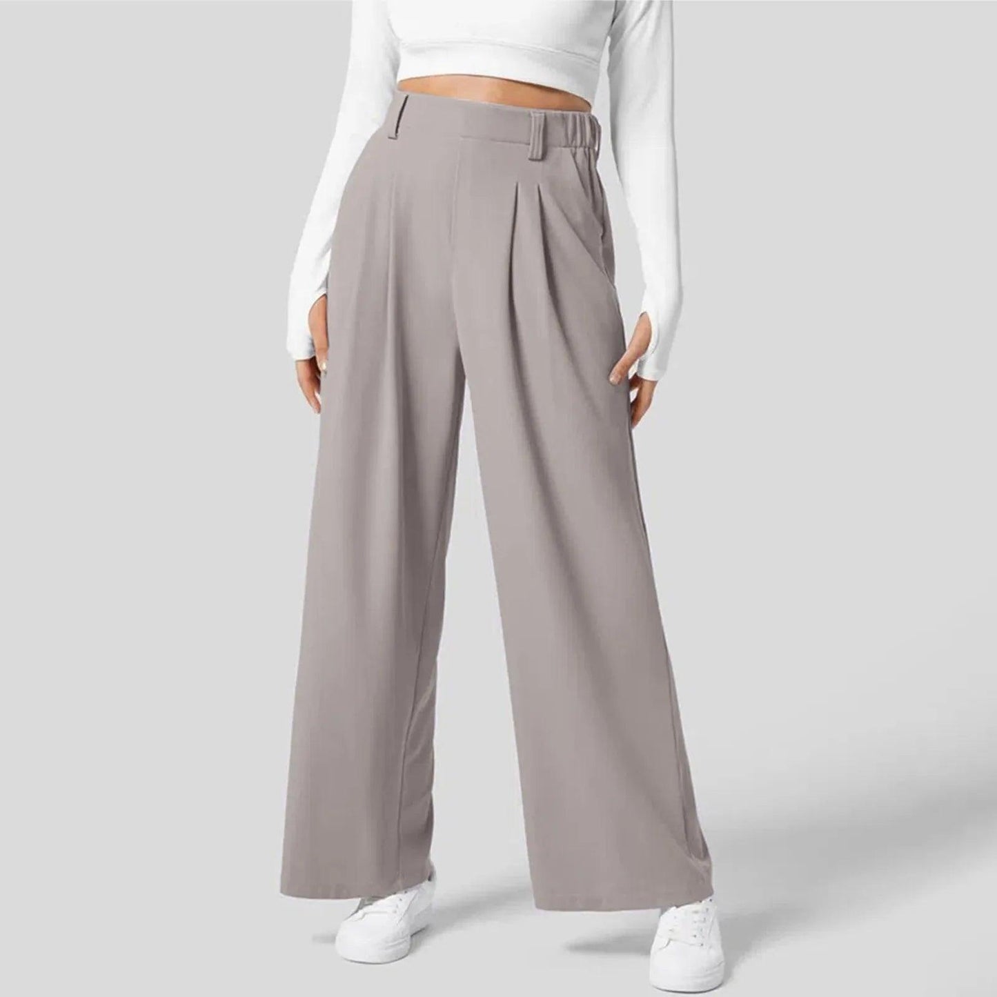 Zilena - Comfortable stretch wide-leg trousers