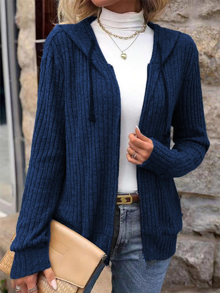 Reanne - Elegant Knitted Zip-Up Cardigan