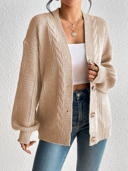 Telma - Loose Cable-Knit Cardigan