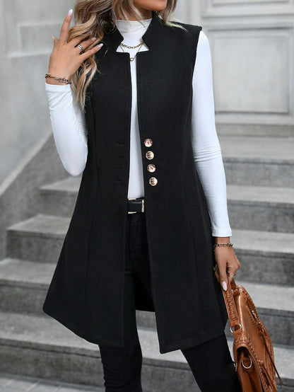 Hallie - Long sleeveless casual vest