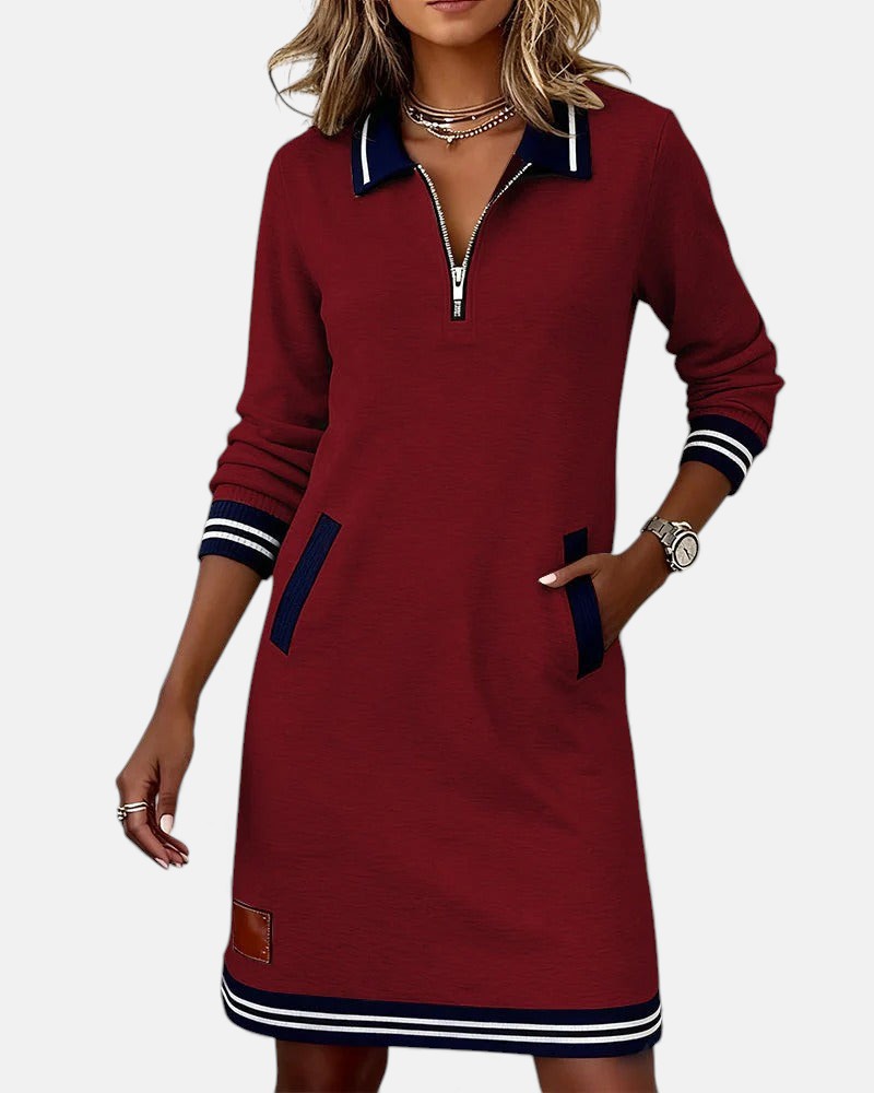 Lovisa - Chic long-sleeve zip-up dress