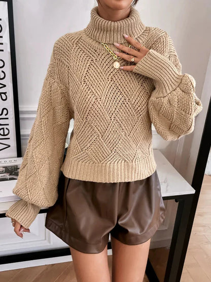 Savina - Elegant Knitted Turtleneck Sweater