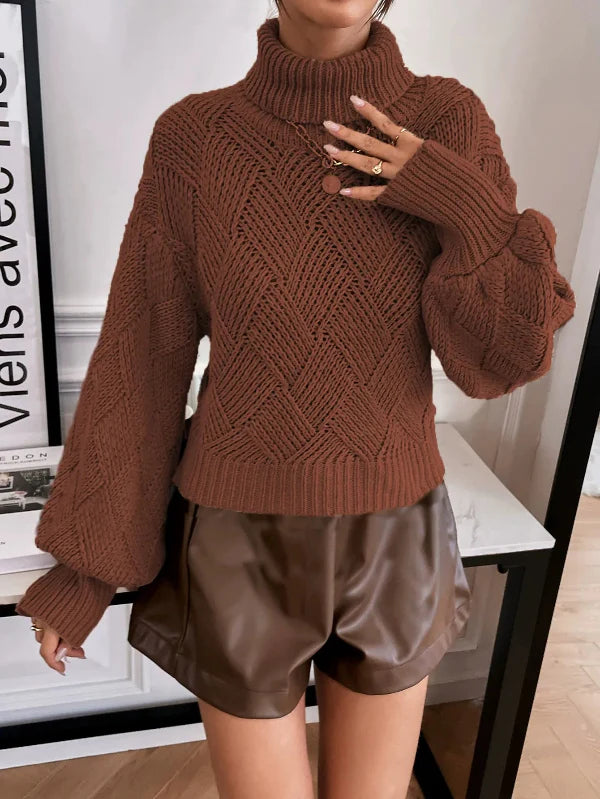 Savina - Elegant Knitted Turtleneck Sweater