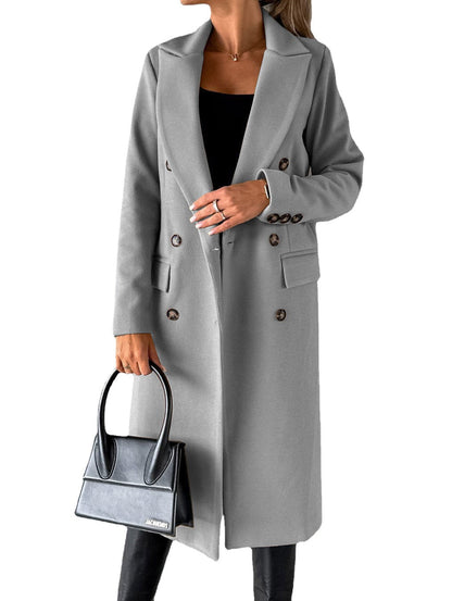 Felisa - Elegant long warm trench coat