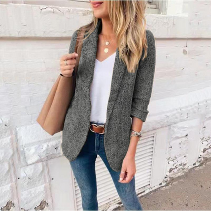 Venna - Casual Fitted Blazer