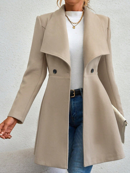 Lacina - Elegant long trench with wide lapel