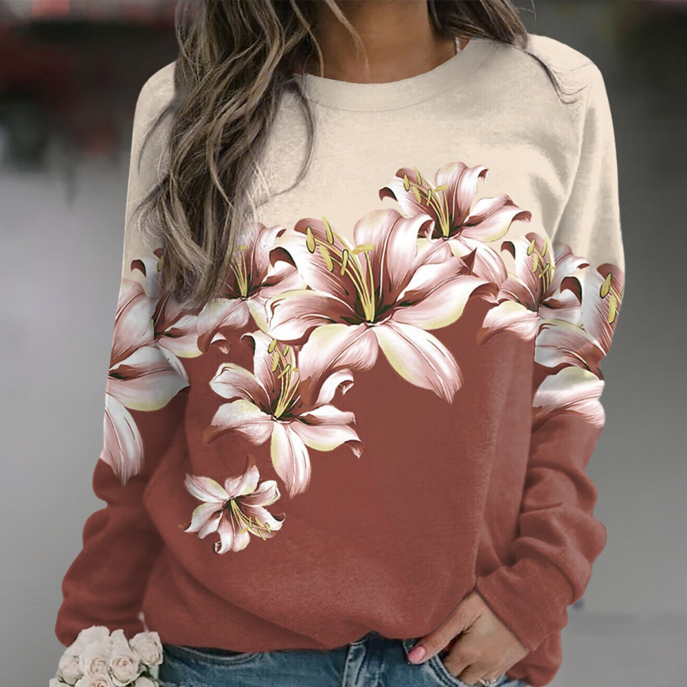 Vida - Stylish floral print sweatshirt