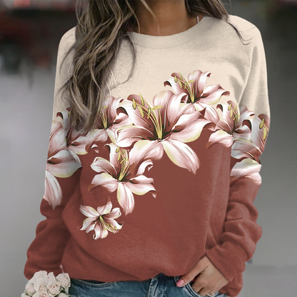 Vida - Stylish floral print sweatshirt