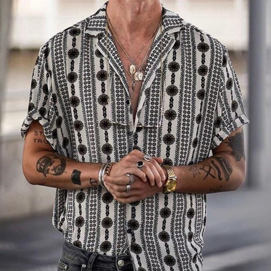 Finnian | Trendsetting Men's Printed Shirt for Effortless Style | Comfortable, Versatile, Lightweight