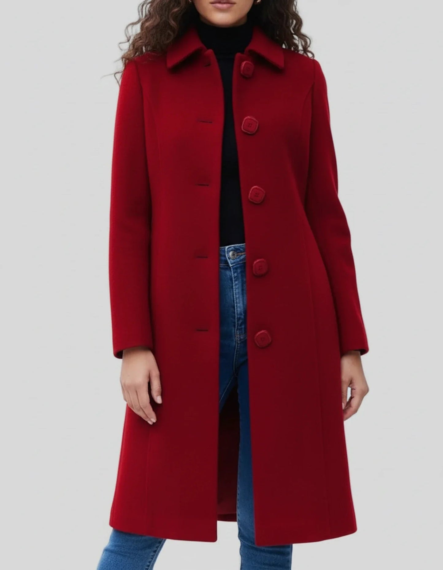 Jacklyn - Elegant single-breasted warm trench coat