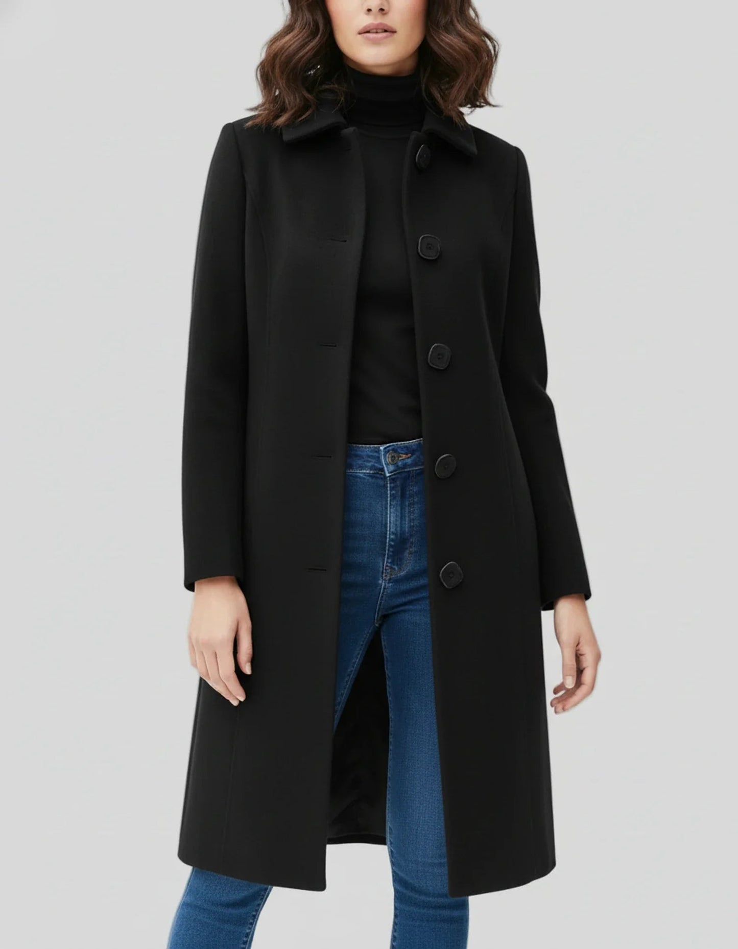 Jacklyn - Elegant single-breasted warm trench coat