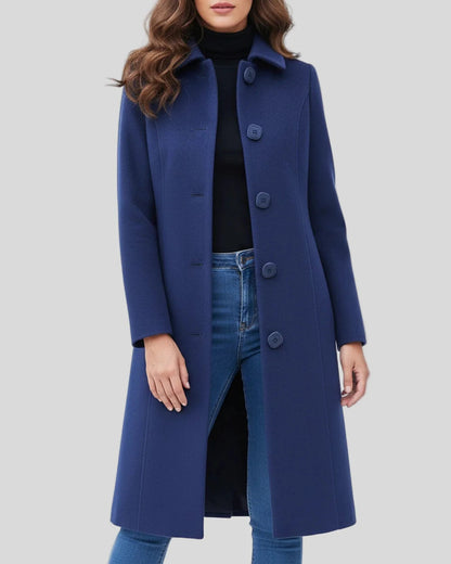 Jacklyn - Elegant single-breasted warm trench coat
