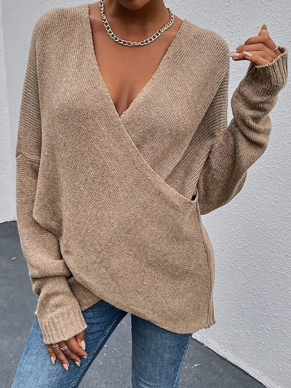 Cambria - Chic loose knitted V-neck sweater