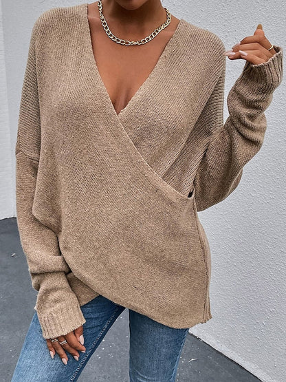 Cambria - Chic loose knitted V-neck sweater